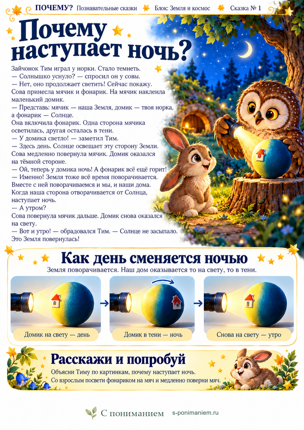 Почему наступает ночь?